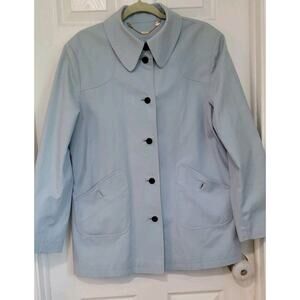 St John Coat Collection by Marie Gray Light Blue Button Coat Women’s Size Large